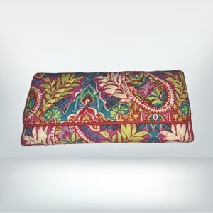 Vera Bradley Trifold Wallet Paisley In Paradise